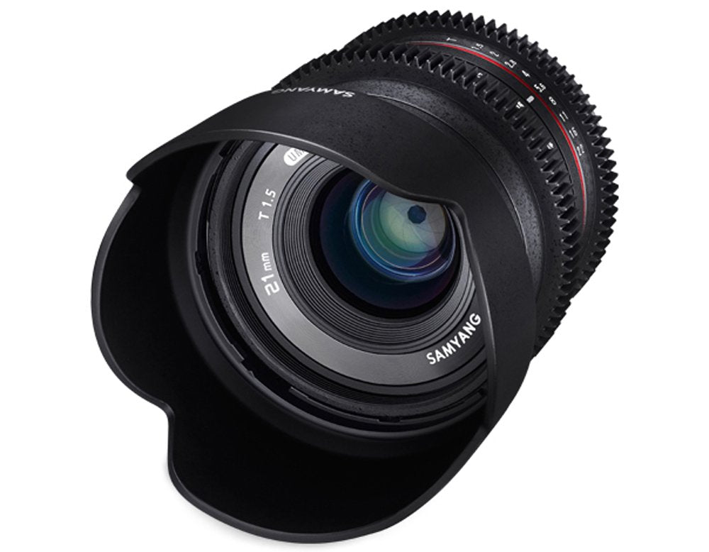 Samyang V-CSC Mirrorless - Objetivo para videocámara para Sony E (21mm T1.5 ED AS UMC CS), Negro