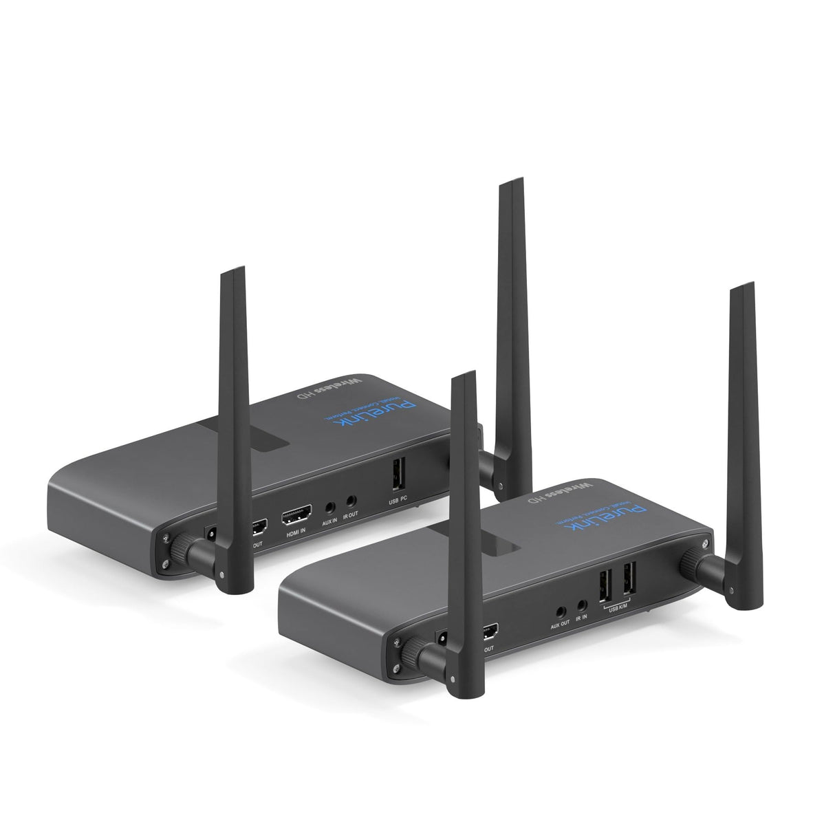 PureLink® Wireless-HDMI Set, transmisión HDMI inalámbrica, Full HD, 1080p, transmisión sin comprimir a una Distancia de hasta 150 Metros, Conjunto de transmisor y Receptor, Negro