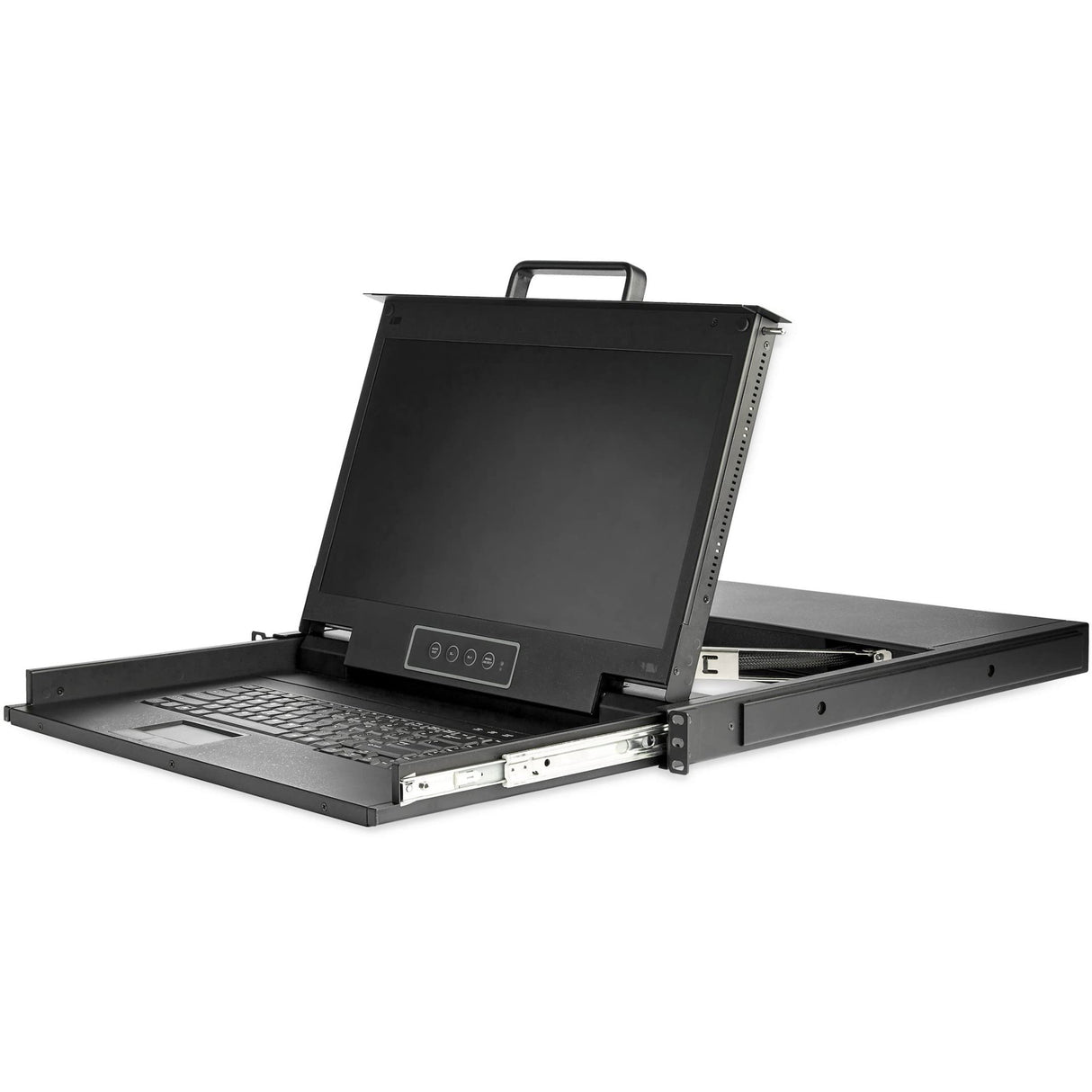 StarTech.com Consola para Armario Rack con KVM VGA y Pantalla de 17,3 Pulgadas 1080p HD - 1U, Negro