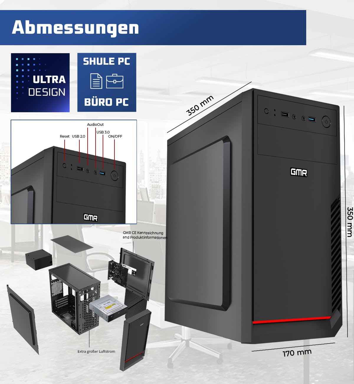 Intel i7 - Computadora Multimedia Business Office con 3 años de garantía | 32 GB RAM | 1000 GB SSD | USB 3.0 | Windows 11 Prof. 64-bit | WiFi 600 y Bluetooth 5