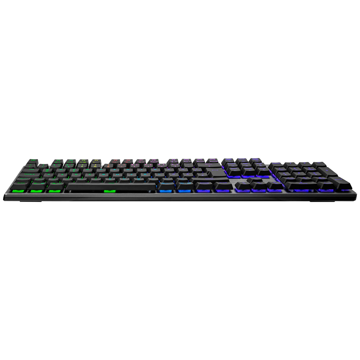 Cooler Master Teclado mecánico SK652 para Juegos, retroiluminación RGB, Control sobre la Marcha, Aluminio Cepillado, diseño alemán QWERTZ/Teclas Rojas