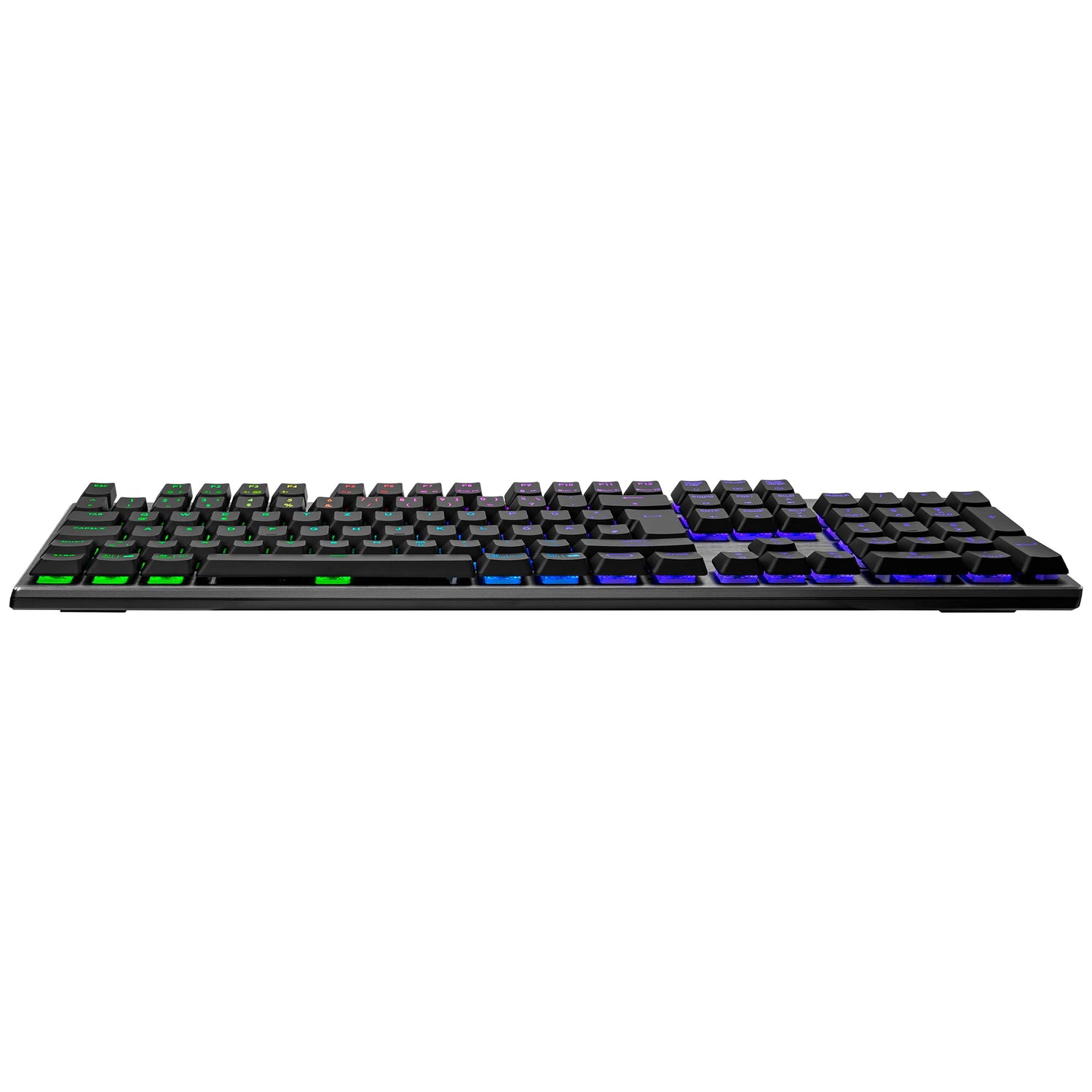 Cooler Master Teclado mecánico SK652 para Juegos, retroiluminación RGB, Control sobre la Marcha, Aluminio Cepillado, diseño alemán QWERTZ/Teclas Rojas