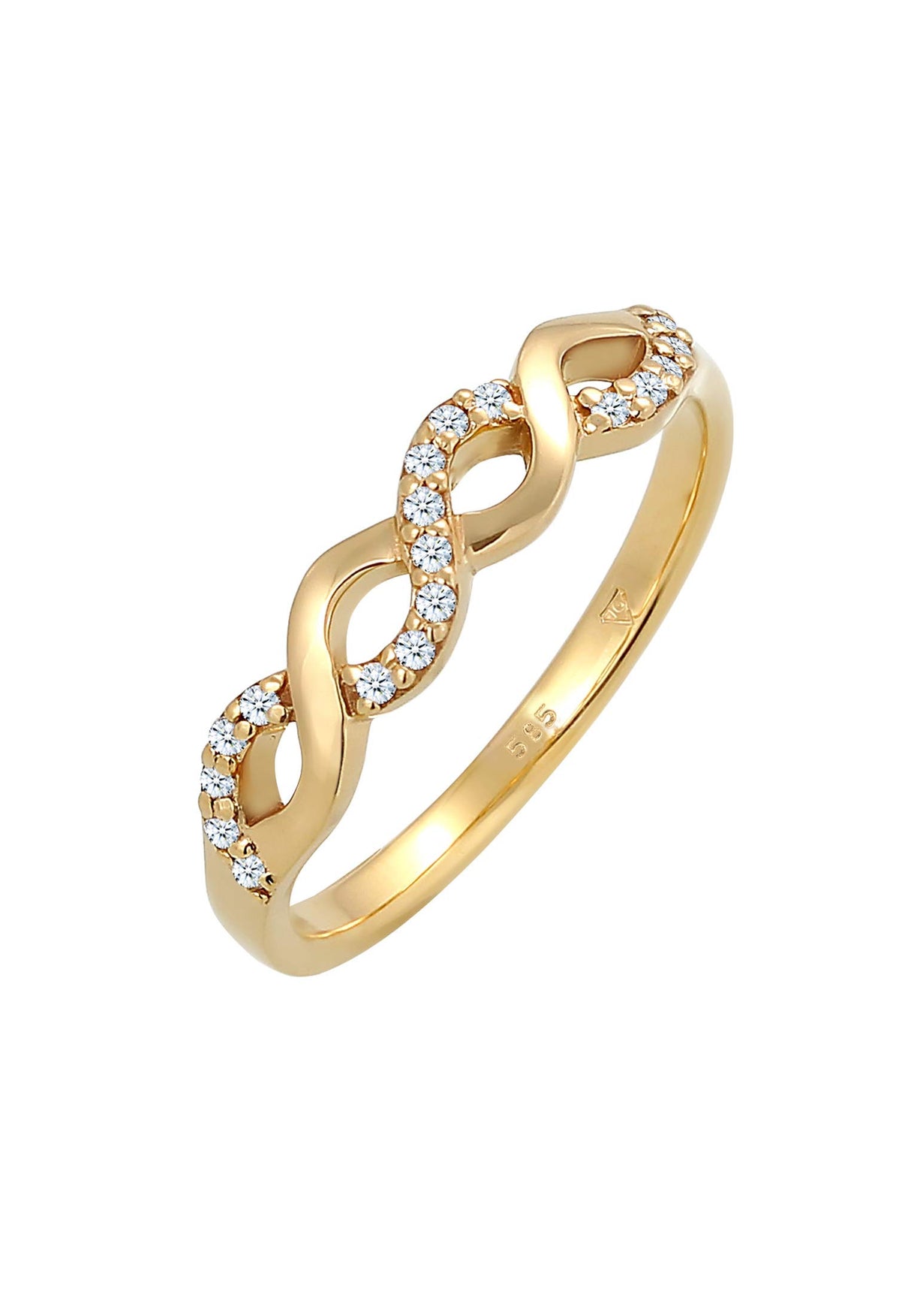 Elli Anillos Infinity Verlobung Diamant (0.09 ct.) 585 Gelbgold