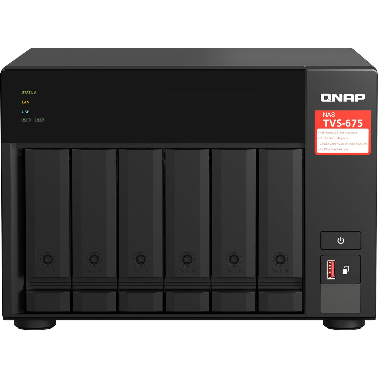QNAP TVS-675-8G NAS de 6 bahías KX-U6580