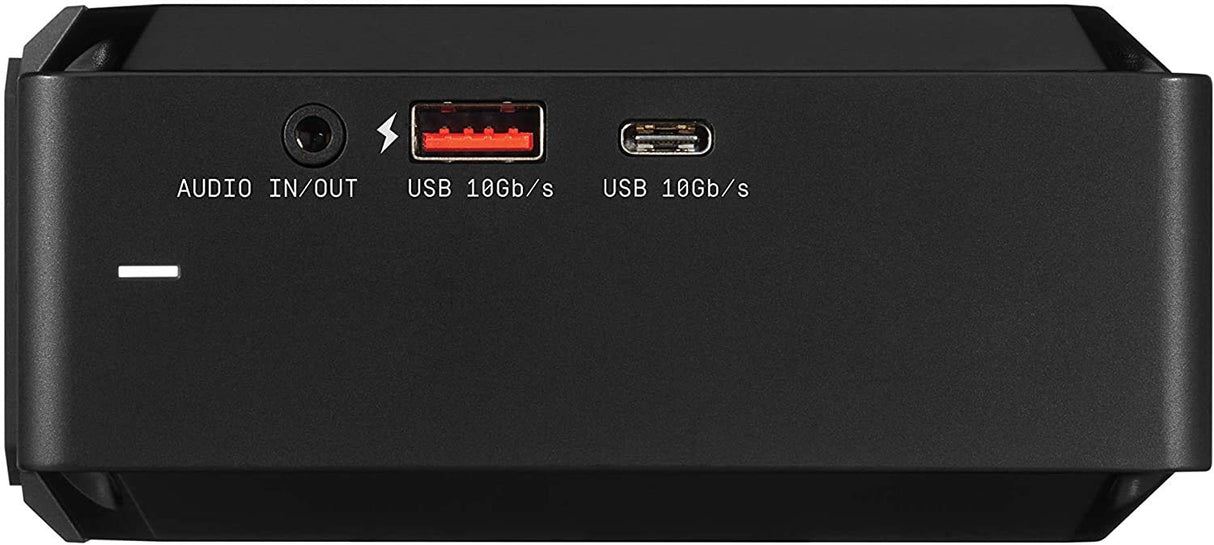 WD BLACK D50 NVMe SSD, Game Dock de 2 TB, 2 puertos Thunderbolt 3, DisplayPort 1.4, 2 puertos USB-C, 3 puertos USB-A, entrada y salida de audio y Gigabit Ethernet, iluminación RGB personalizable