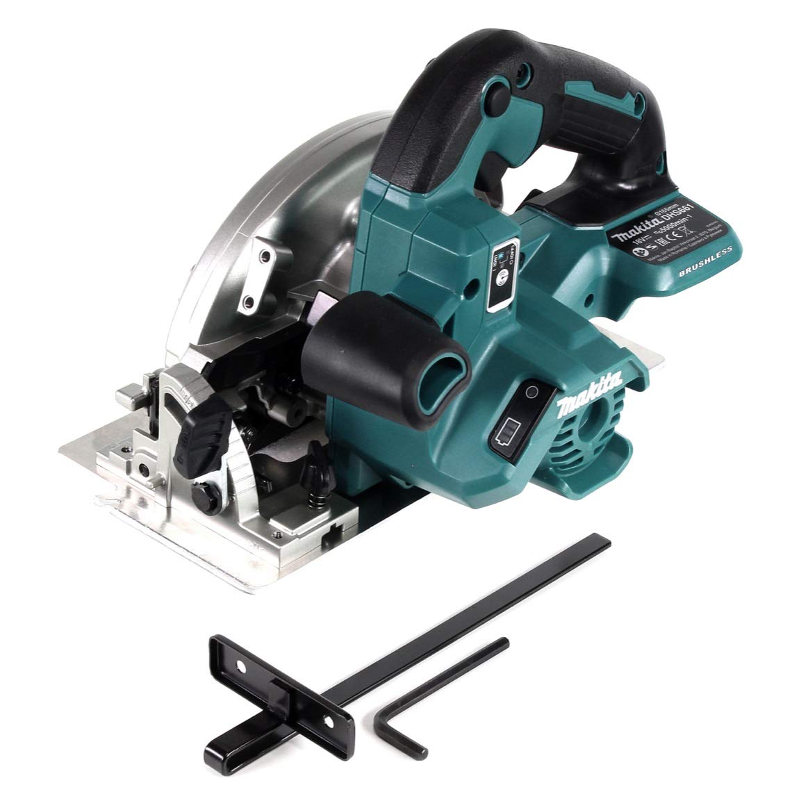 Makita DHS661ZU Sierra Circul. 18V Li Aws, Multicolor/sin baterías, sin cargador