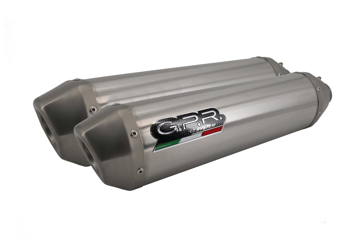 Tubo de escape GPR compatible para Kawasaki Z 1000 2003/06 Par de escape homologados con catalizadores homologados y tubos de conexión GPR Pentasport INOX AISI 304