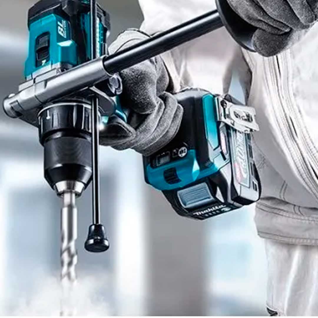 Makita HP001GD201 - Taladro percutor inalámbrico (40 V, máx. 2,5 Ah, 2 baterías y cargador)