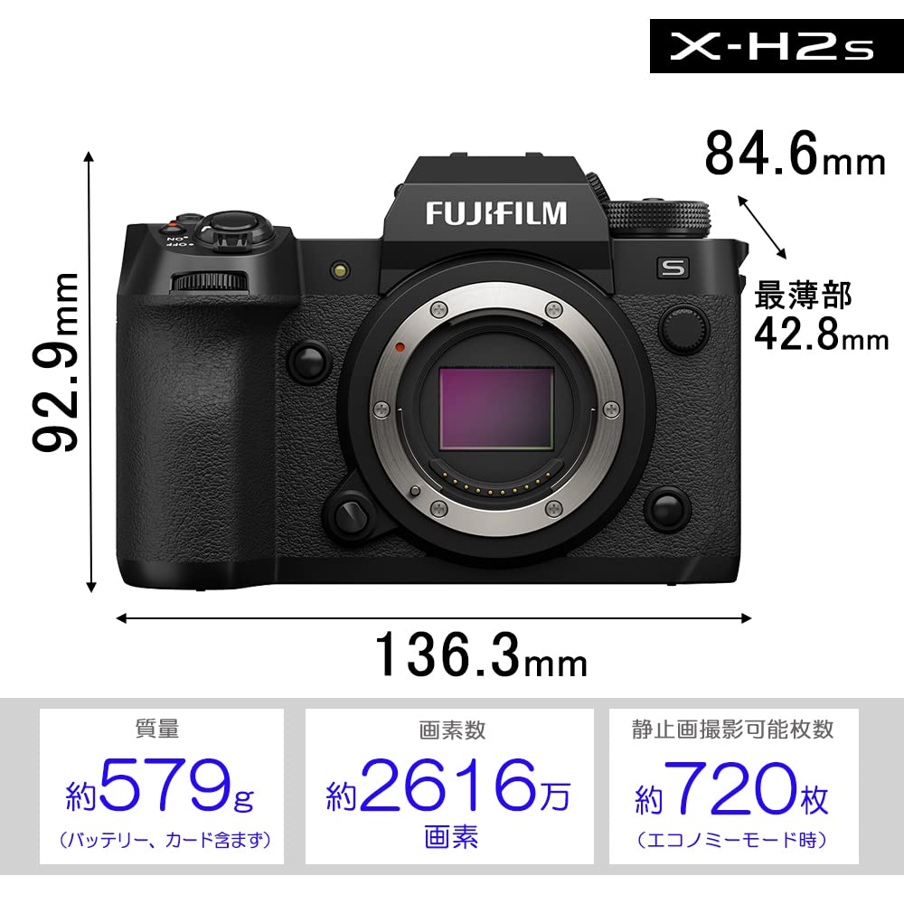 Fujifilm X-H2S, Color Negro