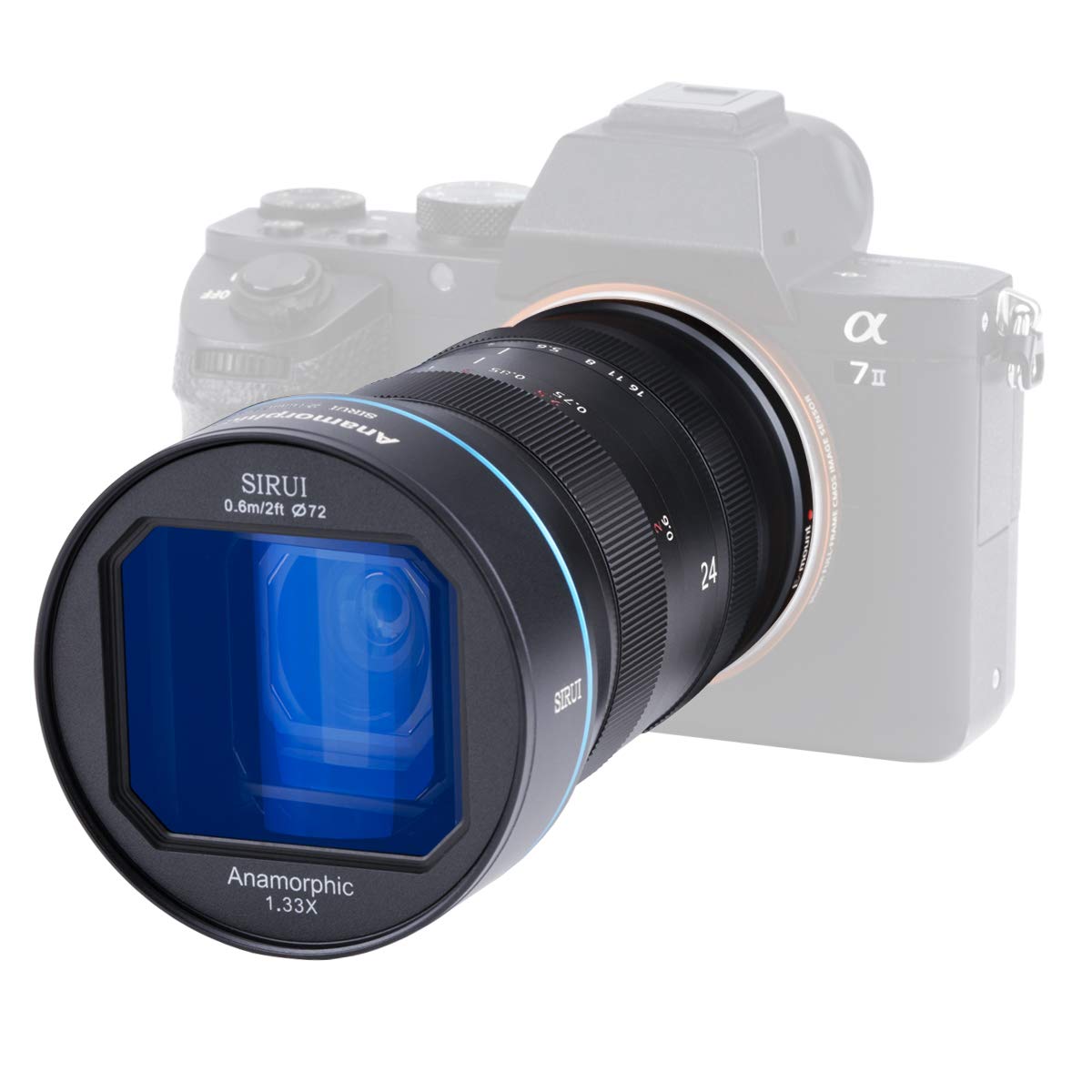 SIRUI 1.33x F1.8 APS-C de 24mm Lente Anamórfica Compatible para Panasonic/Olympus Macro M4/3 de Montaje como E-M1X E-M1 Mark III E-M5, G100KGK-K G100VGK-K G100MGK-K G95GK