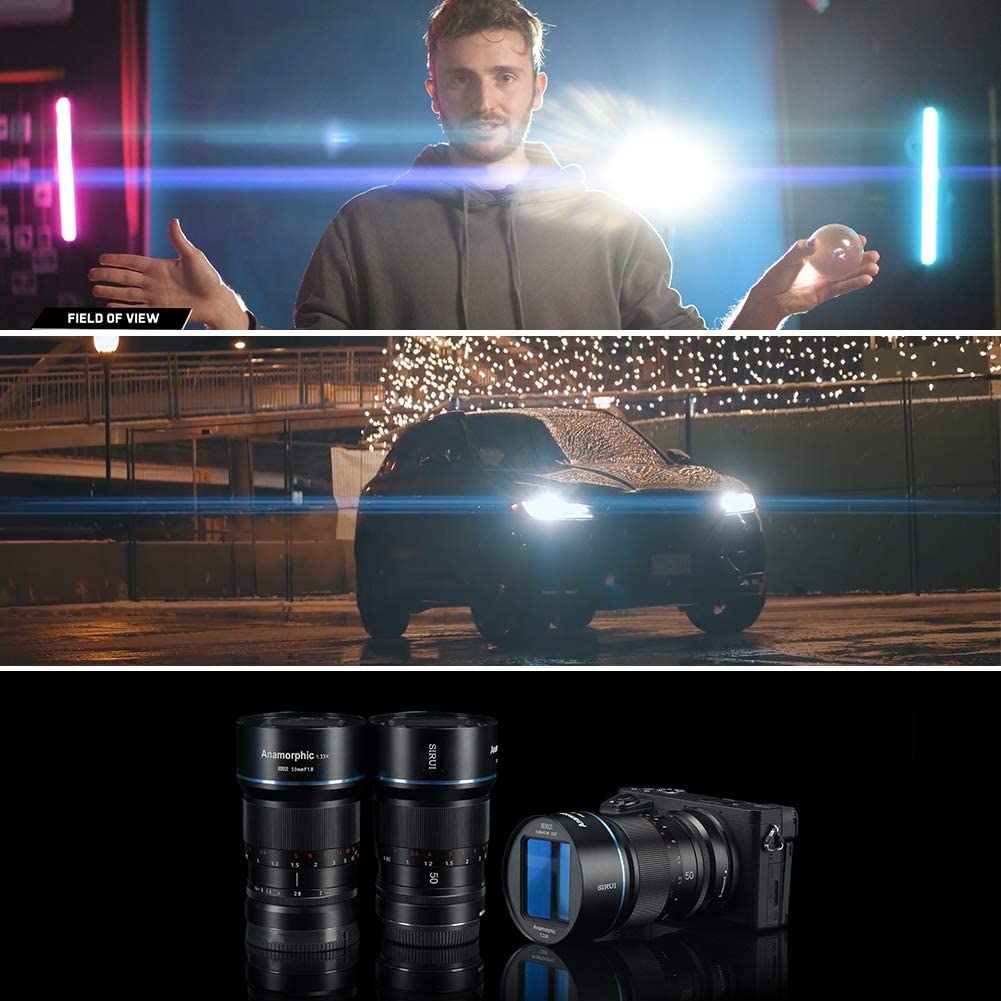 SIRUI 50mm S35 Anamorphic Cinema Cine Objetivo Lens Lenses Lente 1.33x f1.8, S35 Series (RF Mount)