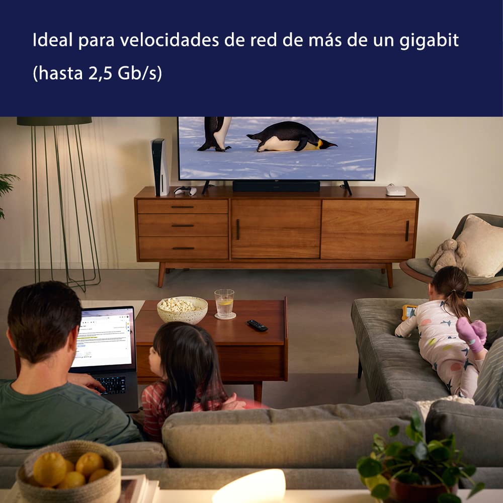 Router wifi de malla eero Pro 6E de Amazon | Con Ethernet de 2,5 Gb/s, 560 m2 de cobertura y capacidad para más de 100 dispositivos, para streaming, trabajo y videojuegos | pack de 3, modelo de 2022
