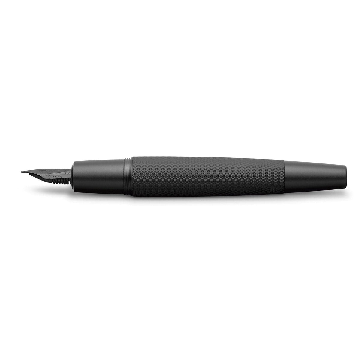 Faber-Castell 148620 - Pluma Estilográfica E-motion de Color Negro con Cuerpo en Aluminio Negro - Trazo M
