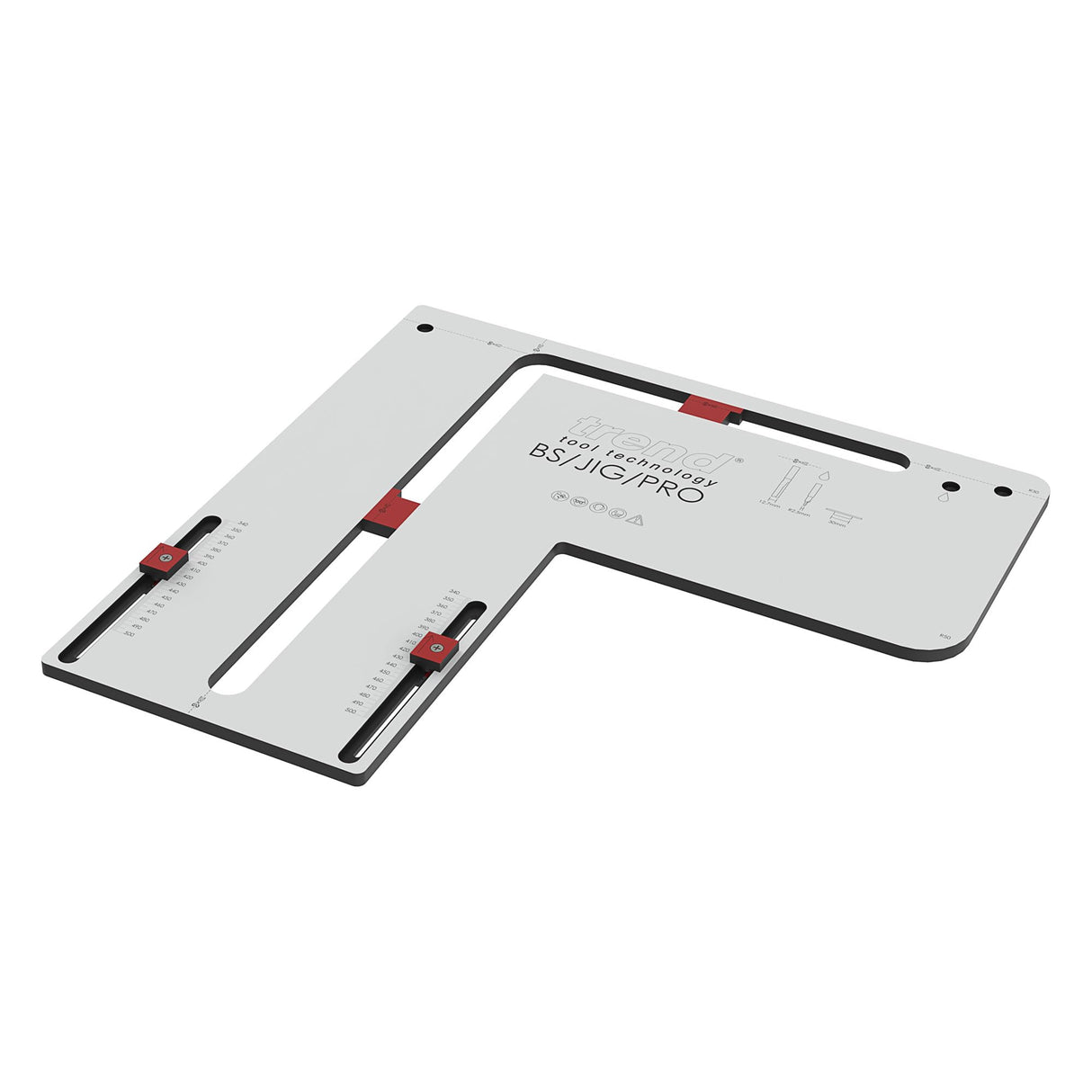 Trend Plantilla profesional Belfast para fregadero, inserto y ancho totalmente ajustables, opciones de ranura de goteo y esquina de radio, doble propósito para apertura y ranuras inferiores, BS/JIG