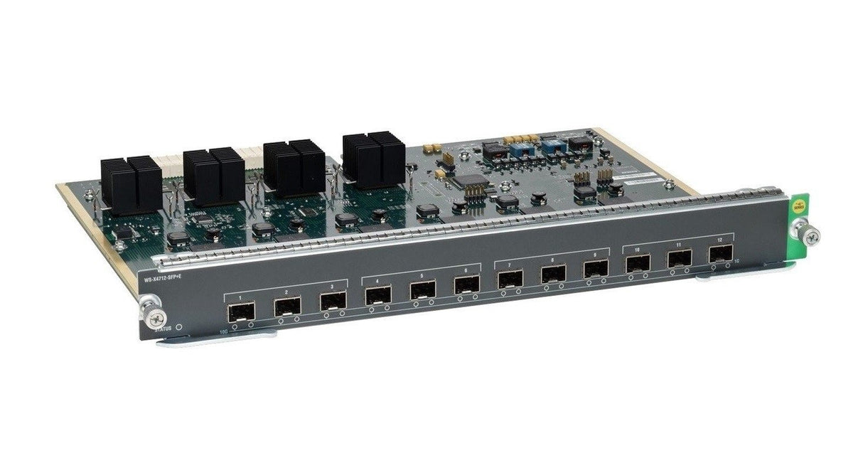 Cisco WS-X4712-SFP+E= módulo conmutador de red - Módulo de conmutador de red (10,100,1000,10000 Mbit/s, IEEE 802.3,IEEE 802.3ab,IEEE 802.3ad,IEEE 802.3x,IEEE 802.3z, SFP+, 48 Gbit/s, 10 Gbit/s, 387172 h)