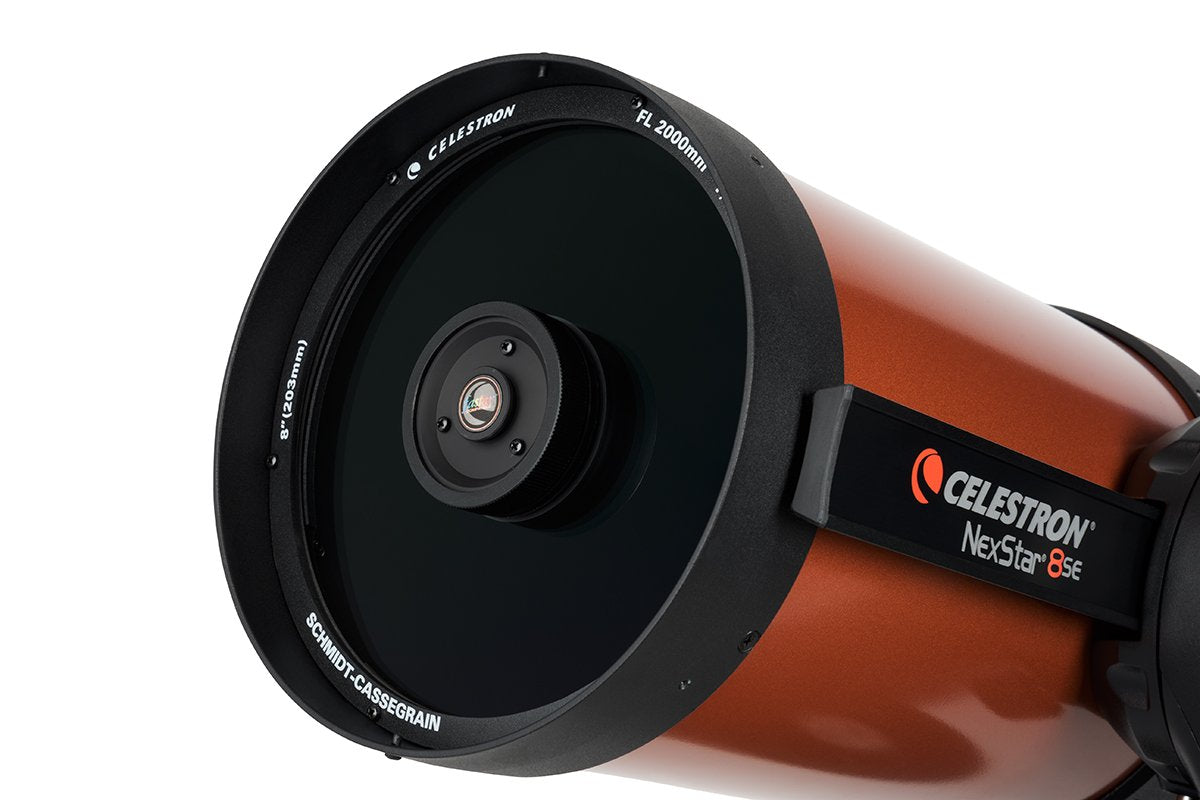 Celestron 11069 Telescopio NexStar 8SE Schmidt-Cassegrain computarizado 8SE con Montaje Totalmente automatizado, tecnología SkyAlign y Revestimiento XLT, Negro/Naranja