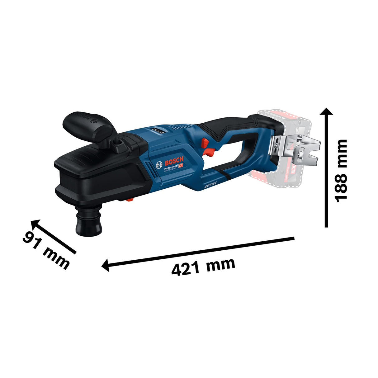 Atornillador angular a batería GRD 18V-127 HX con Bosch Professional 18V System