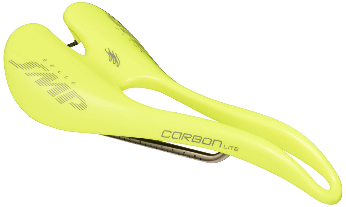 SMP - Sillín de Bicicleta 4bike Carbon Lite Ningún Genero, Amarillo Flúor, XS, S, M
