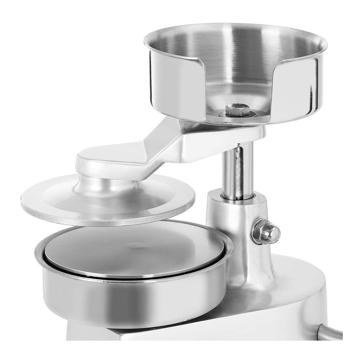 Royal Catering Prensa para Hamburguesas Prensadora Manual RCHM-130 (Incluye 500 Discos de Papel, Acero Inoxidable y Aluminio anodizado, para Hamburguesas de Ø 13 cm)