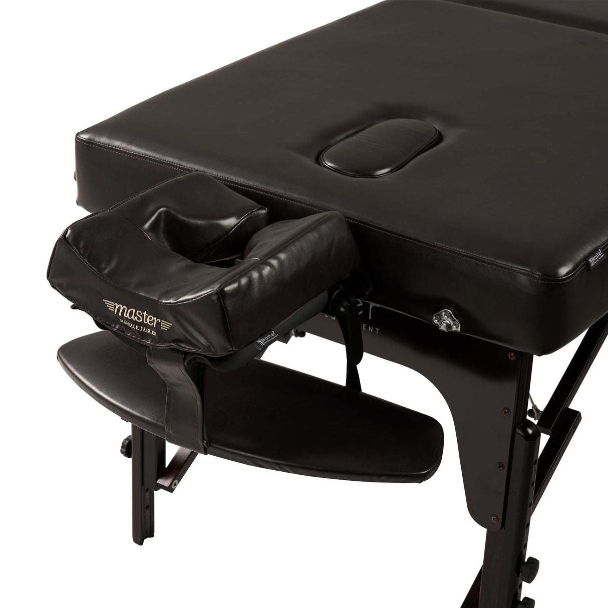 Master Massage Camilla de Masaje portátil Supreme de 71 cm, Plegable, Cama de Masaje, Banco de Masaje, Banco de cosméticos, portátil, Patas de Madera, Bolsa de Transporte, Color marrón