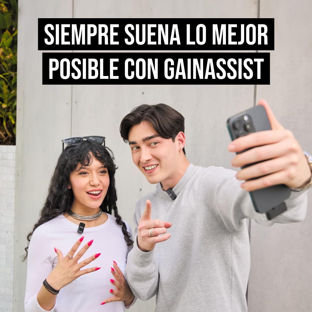 RØDE Wireless Micro - Micrófono inalámbrico Compacto, Dos micrófonos con Estuche de Carga para la creación de Contenido en Smartphone - USB-C, Negro