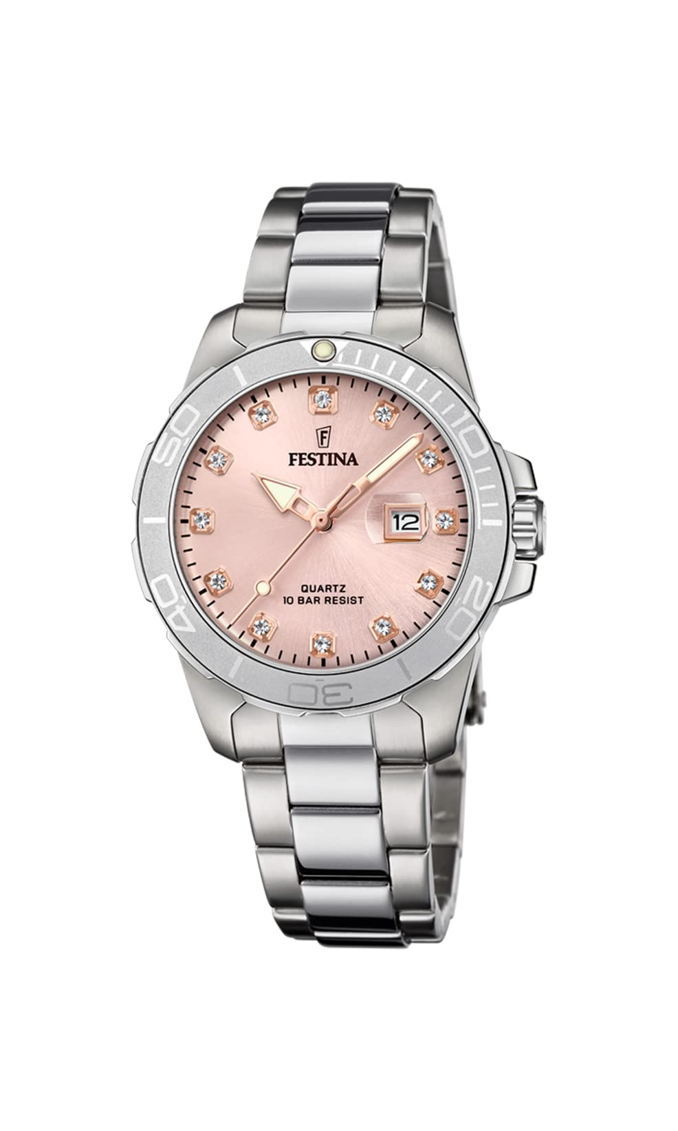 Reloj FESTINA para Mujer F20503/2 Boyfriend Collection Caja de Acero Inoxidable 316l Gris Plata Correa de Acero Inoxidable 316l Gris Plata