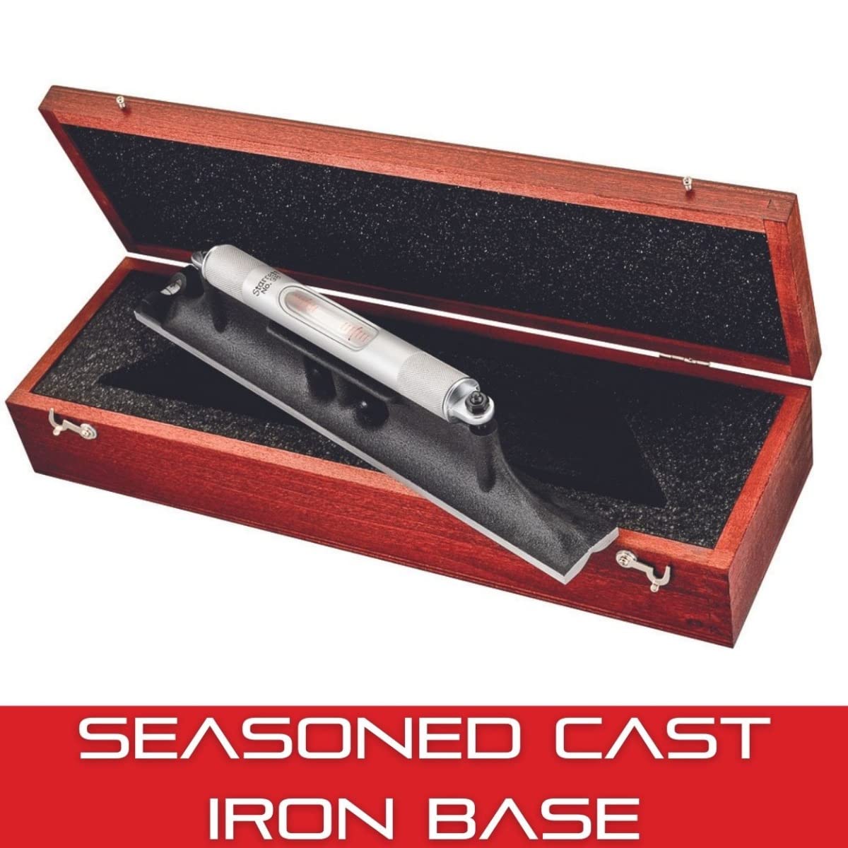 Starrett 98Z-12 Precision Machinists' nivel en caja de madera acabada, 12" de longitud