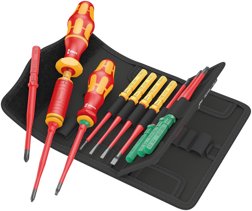 Wera 05006609001 Kraftform Kompakt VDE 16 Torque 1,2-3,0 Nm extra slim 1 Tool Finder, 16 piezas