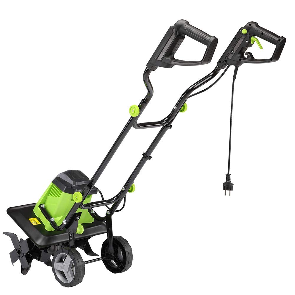 Bakaji Motoazada para huerto eléctrico Potencia 750W Zappadora de Motor eléctrico 4 Cuchillas de 20cm Ancho de Trabajo 32 cm Velocidad 380 RPM con Mango ergonómico para Cultivos de jardín