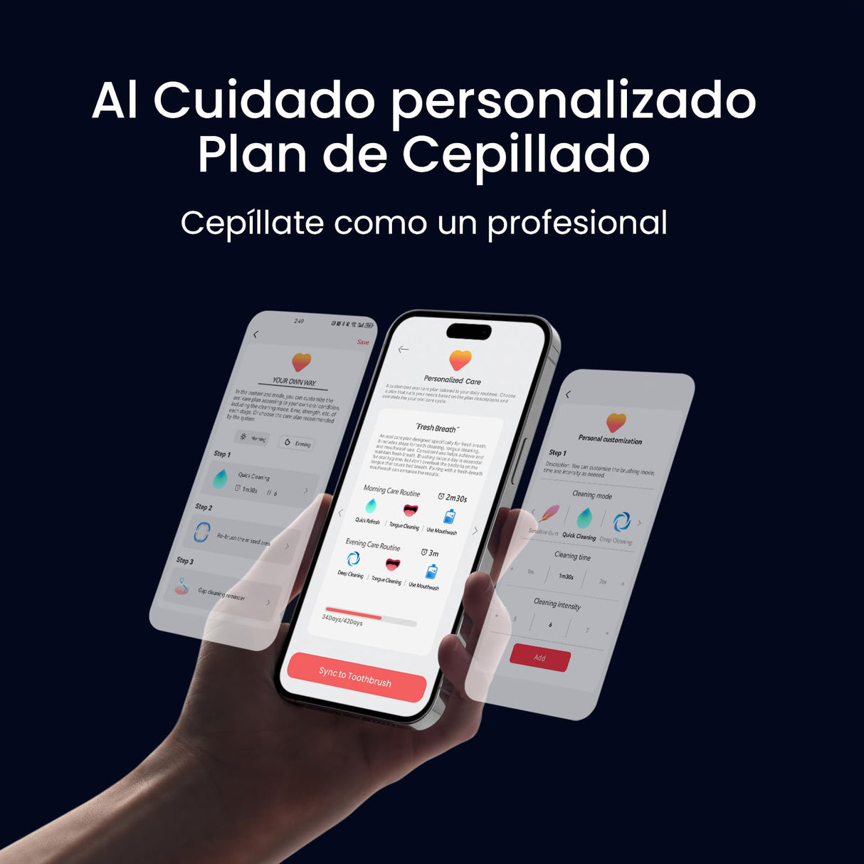 Cepillo eléctrico Oclean X Elite 10, AI cepillado personalizado,Pantalla táctil con seguimiento de 12 áreas, 40°de oscilación, 5 Modos, Temporizador, 40 Días, Pronóstico del tiempo, IPX7, Negro