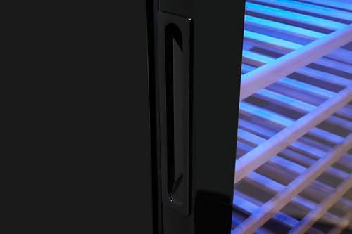 Exquisit® Vinoteca para 78 Botellas, 194L, Negro, Clase G, Doble Zona de Temperatura 5-20°C, Control Digital, Puerta de Cristal Reversible, Iluminación LED, 9 Estantes, Medidas (128,5 x 49 x 57,5 cm)