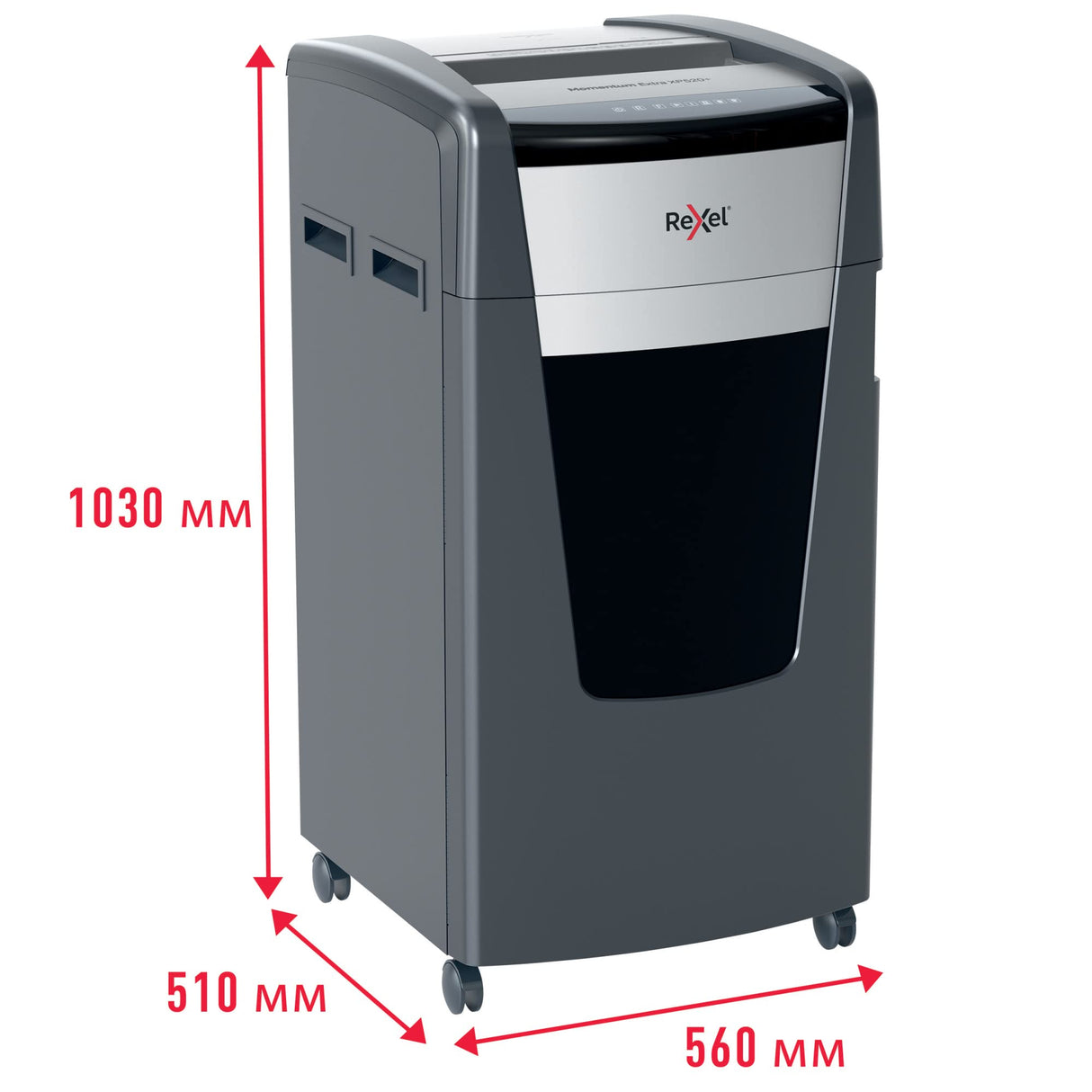 Rexel XP520+ Micro Cut Paper Shredder, Shreds 20 Sheets At Once, P5 Security Level, Jam-Free Technology, Office Use, 120 Litre Pull-Out Bin, Black, Momentum Extra Range, 2021520MEU