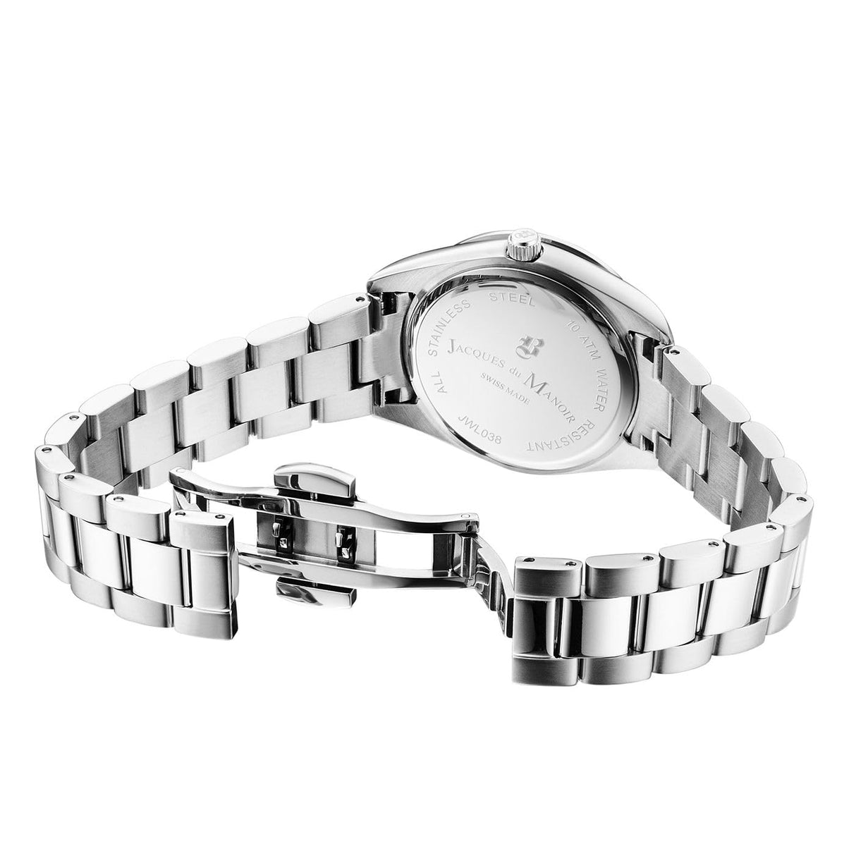 Jacques Du Manoir Reloj Analógico para Mujeres de con Correa en Acero Inoxidable JWL03803