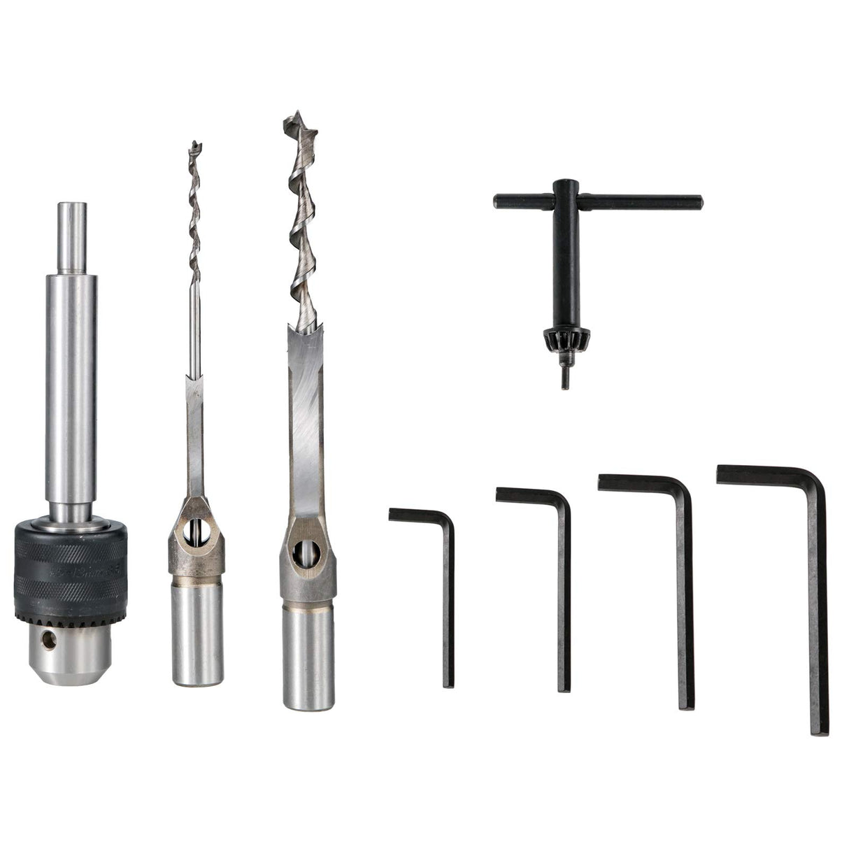 VEVOR Máquina Embutidora para Trabajar la Madera 550 W, 2,800 RPM, Máquina Embutidora de Banco, Máquina de Mortaja Cincel Hueco Mortaja con Juegos de Brocas de Cincel, para Agujeros Redondos 13mm