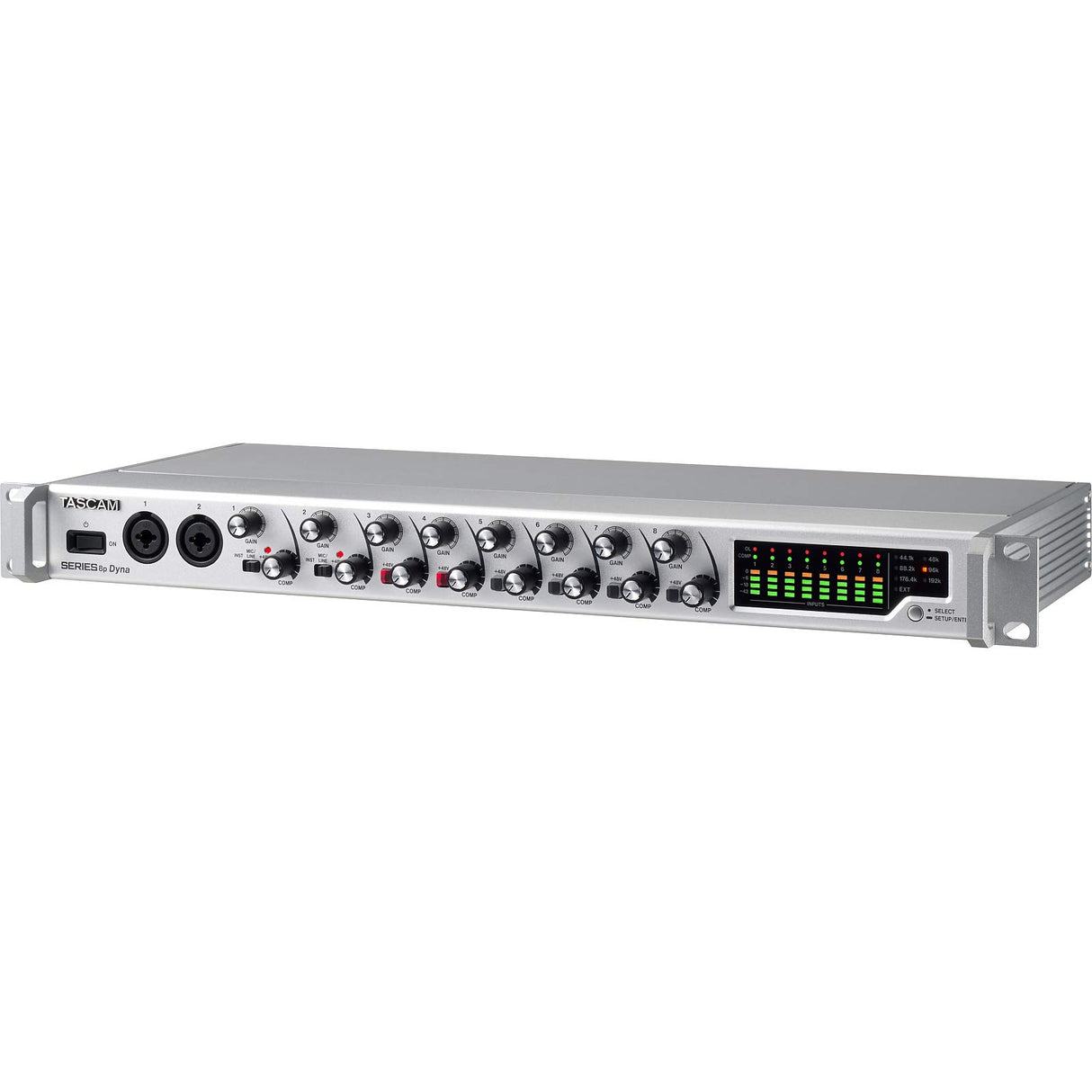 Tascam Serie 8p Dyna - Convertidor A/D de 8 Canales, preamplificador de micrófono con compresor analógico