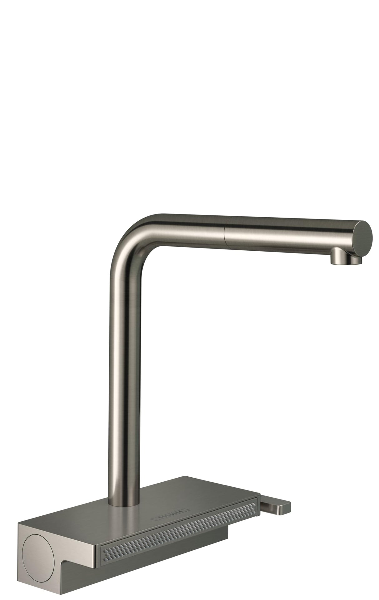 Hansgrohe Aquno Select M81 Grifo monomando de cocina 250, caño extraíble, 2 tipos de chorro sin sBox, acabado de acero inoxidable, 73836800