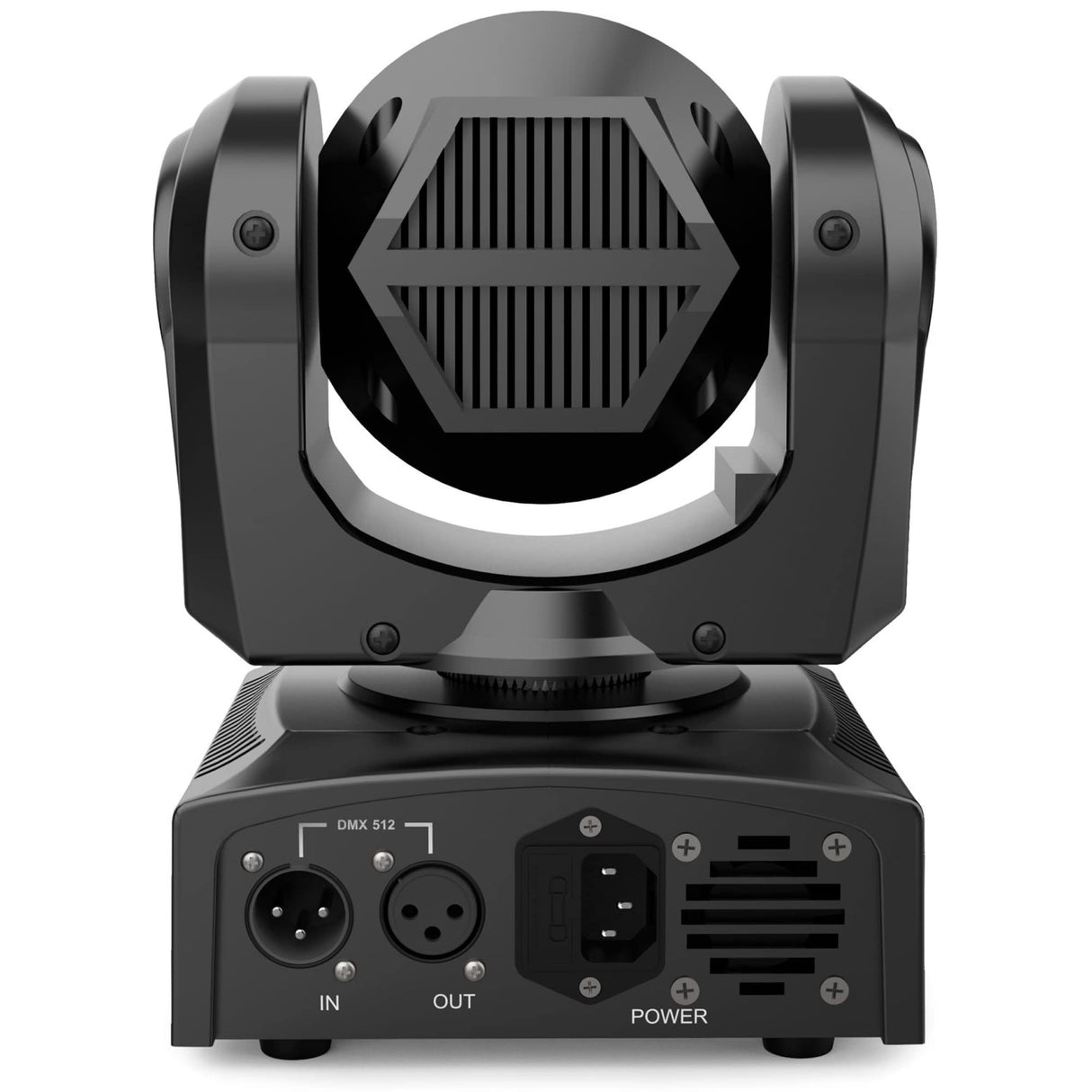 Audibax Boston 30 - Cabeza Móvil para Discoteca Con Anillo LED - Luces DJ - Foco Profesional Móvil - Cuenta Con 1 Luz de 30W y Anillo de Colores - Flash Discoteca
