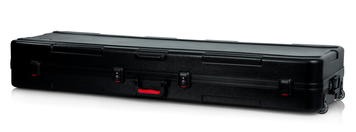 Gator Cases Frequent Flyer TSA - Estuche para teclado de polietileno moldeado ATA con ruedas para teclados extraprofundos de 88 notas (GTSA-KEY88D)