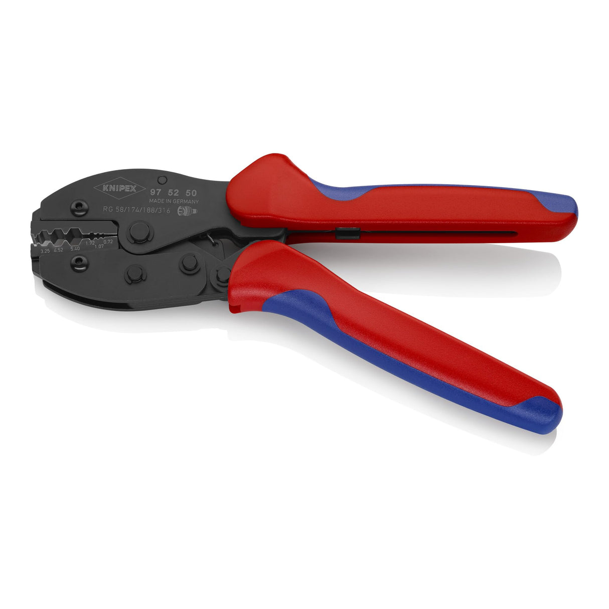 Knipex PreciForce® Alicate para crimpar terminales bruñido, con fundas multicomponentes 220 mm 97 52 50