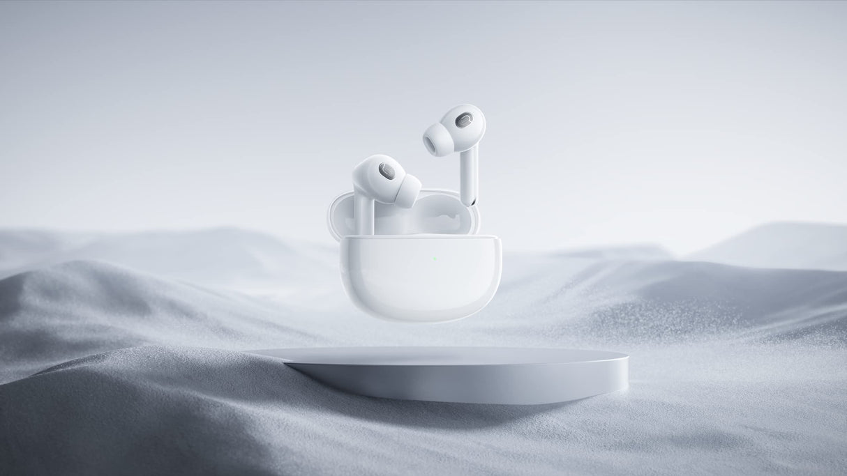 Xiaomi Buds 3T Pro (Gloss White) con cavo USB-C 1m, Connessione Bluetooth 5.2, Canellazione del Ruido Fino a 40dB, Ricarica Wireless, Resistente al Polvere e acqua, Versione Italiana