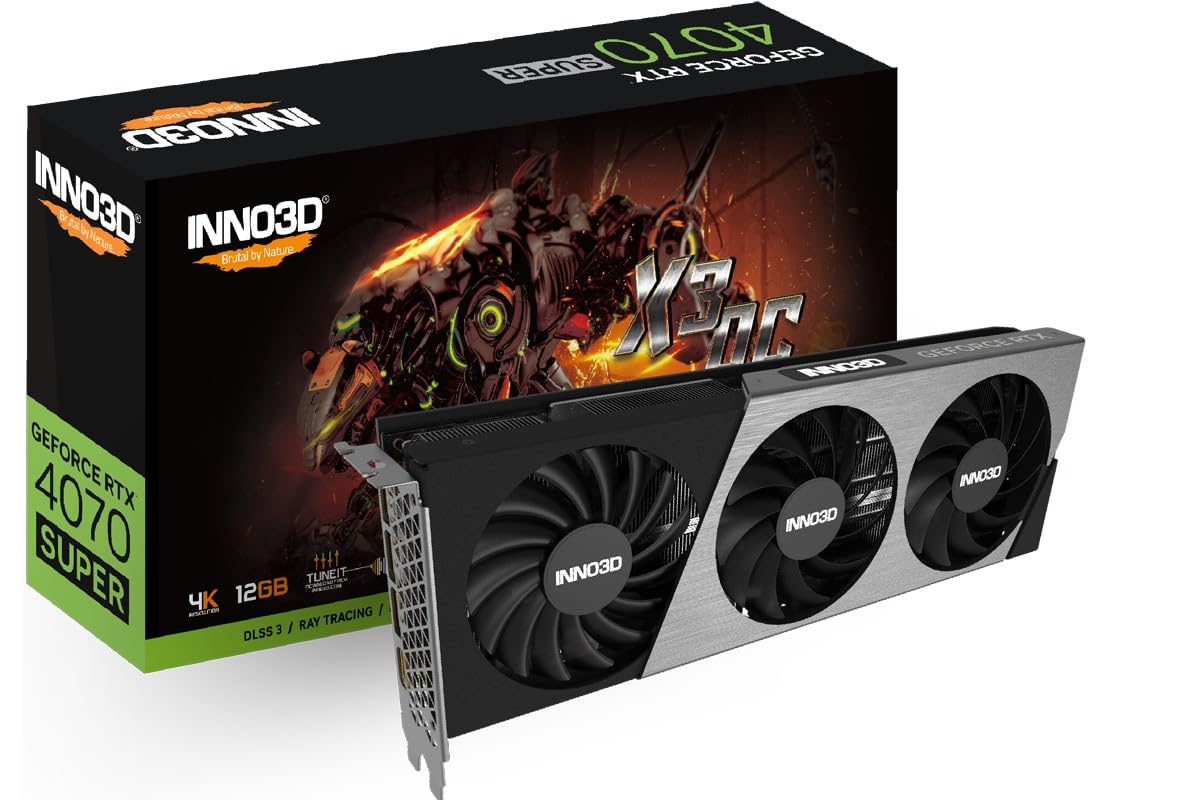 Inno3D GeForce RTX 4070 Super X3 OC - 12GB GDDR6X, 1x HDMI, 3X DP