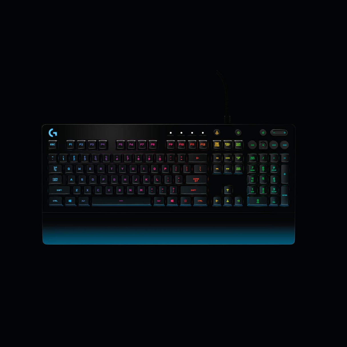 G213 Prodigy Gaming Keyboard, LIGHTSYNC RGB, Mech-Dome Llaves, Resistente a derrames, Botones Multimedia, AZERTY Belga Layout - Negro