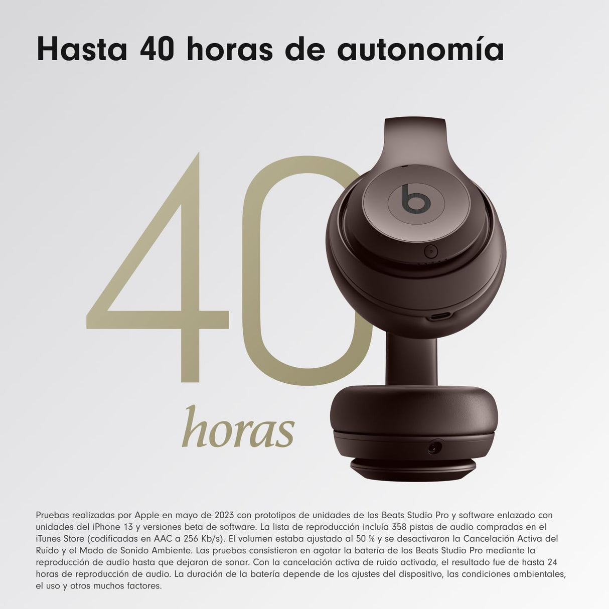 Beats Studio Pro - Auriculares inalámbricos Bluetooth con cancelación de Ruido - Audio Espacial Personalizado, Sonido USB-C sin pérdida, compatibilidad con Apple y Android - Marrón Oscuro