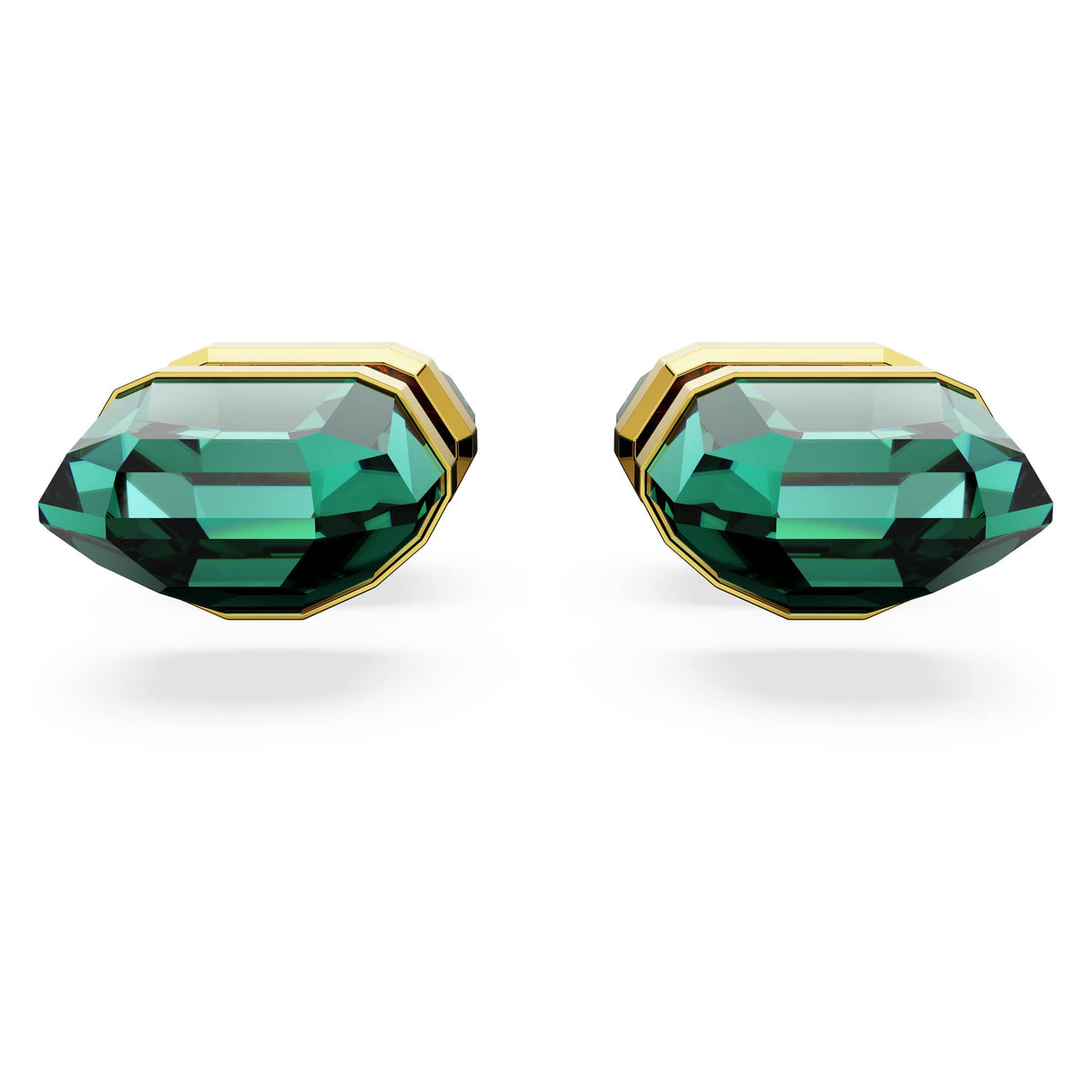 Pendientes Lucent Swarovski, cristal tallado verde en montura rodiada, de la colección Lucent de Swarovski