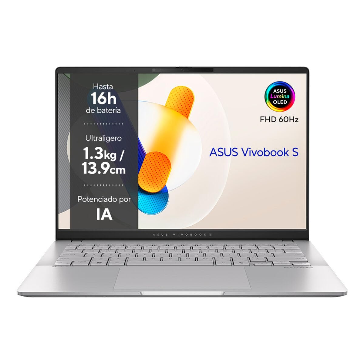 ASUS Laptop VivoBook S 14 OLED M5406NA-QD082W 14" 16 GB RAM 512 GB SSD QWERTY Español AMD Ryzen 5 7535HS