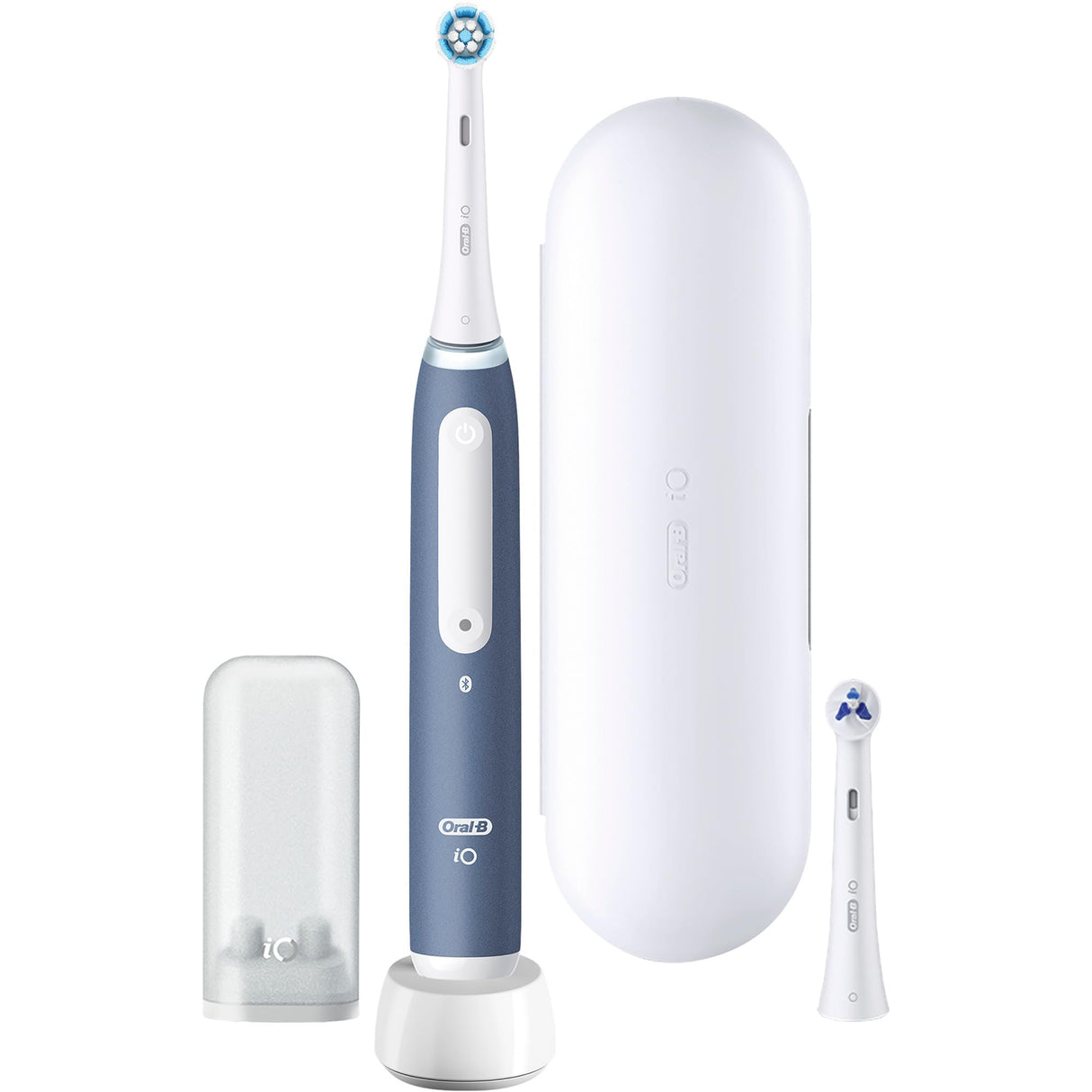 Oral-B iO My Way - Cepillo de dientes eléctrico a partir de 10 años, 4 modos de cepillado para el cuidado dental, cabezal extra para aparatos ortopédicos, 1 estuche de viaje, diseñado por Braun, azul
