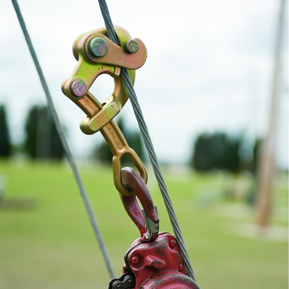 Klein Tools Agarre 1625-20, fabricado en Estados Unidos, herramienta de tracción de alambre Haven's Grip para cuerda de alambre de 0.75 pulgadas, carga máxima de 8000 libras