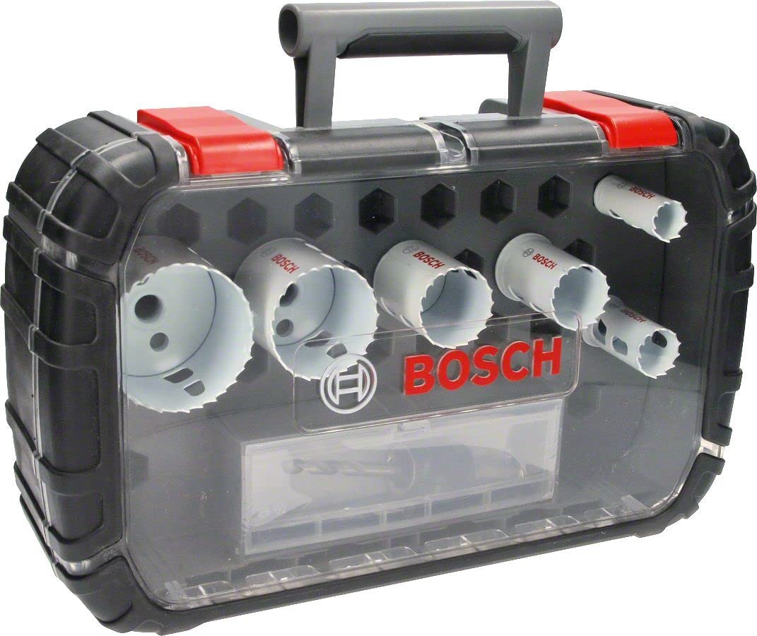 Bosch Professional Set de 9 unidades de Sierras de Corona Progressor for Wood and Metal (para instaladores de sanitarios, Ø 20-64 mm, Accesorios para Taladro)