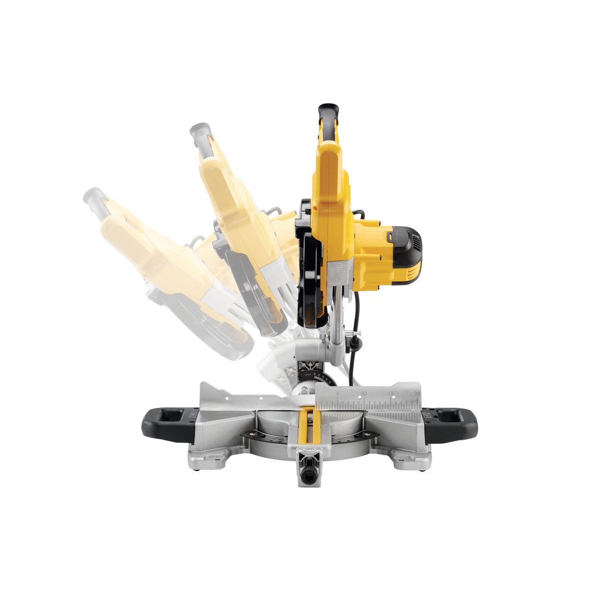 DEWALT DWS773-QS - Sierra Ingletadora, Potencia de 1300W, Velocidad de 4500 RPM, Asas de Transporte, Diseño Ergonómico, Extracción de Polvo Eficaz, Fuente de energía con cable