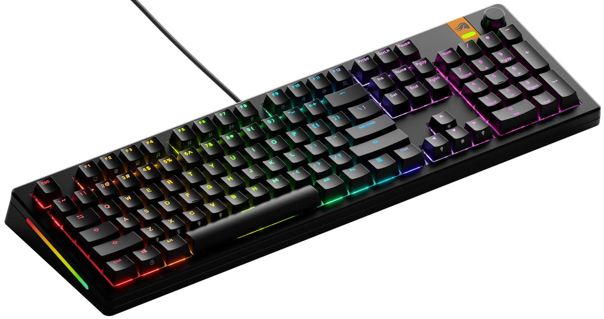 Glorious Gaming GMMK 3 HE Med dynamiska avtryckare, Hall Effect, 8K uppdateringsfrekvens, MX- Och magnetbrytare, 100% fullstorlek, modulärt packningssystem, doubleshot PBT, USA QWERTY - Svart